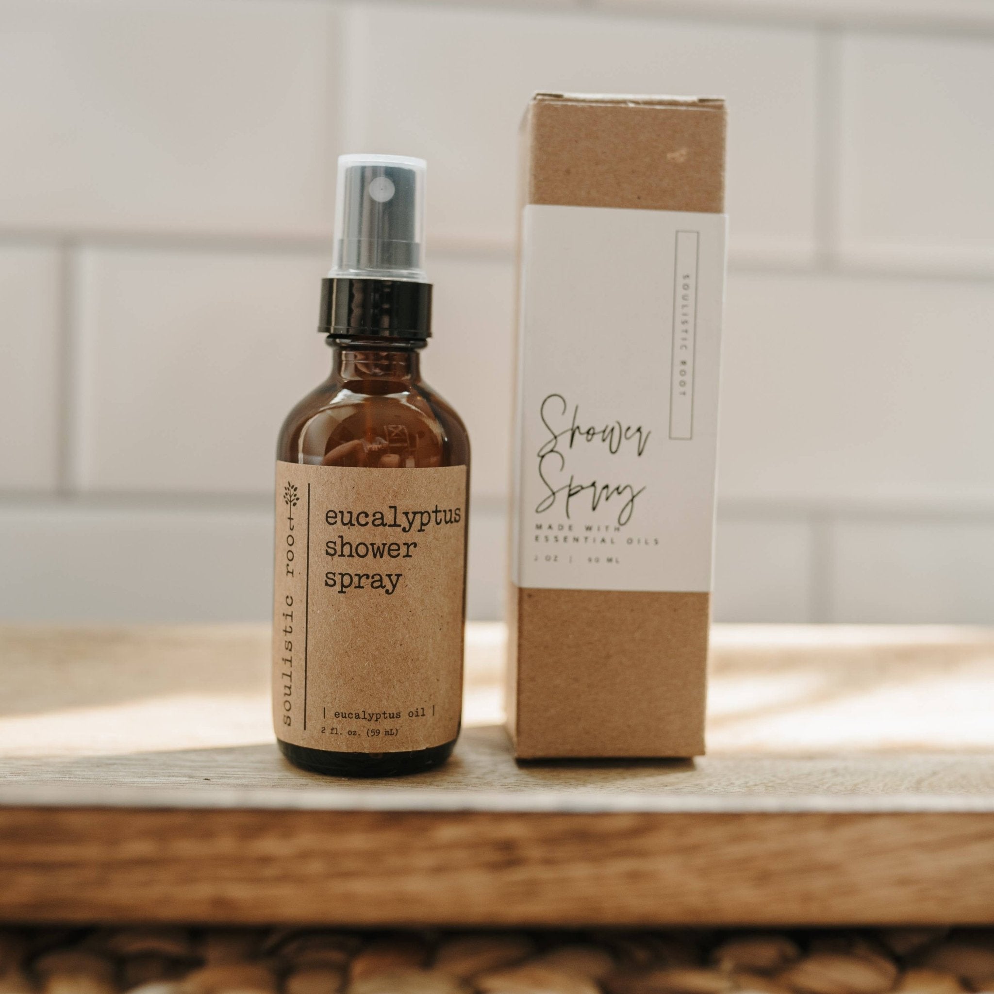 Soulistic Root - Essential Oils & Self Care Gifts - Eucalyptus Shower Spray | Aromatherapy Shower Steamer: 4 oz - Eventide Botanical Wellness