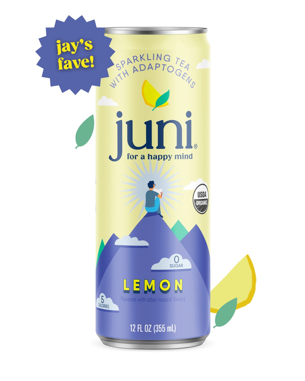 Juni Sparkling Adaptogenic Tea - Lemon - Eventide Botanical Wellness