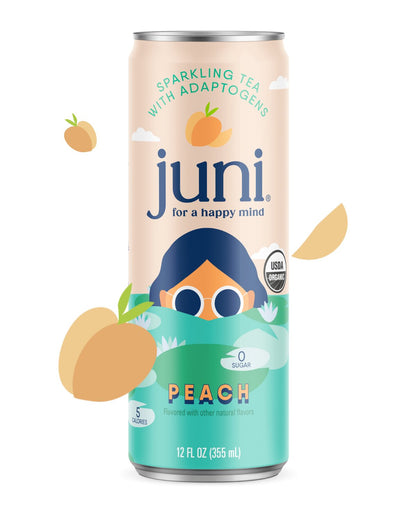 Juni Sparkling Adaptogenic Tea - Peach - Eventide Botanical Wellness