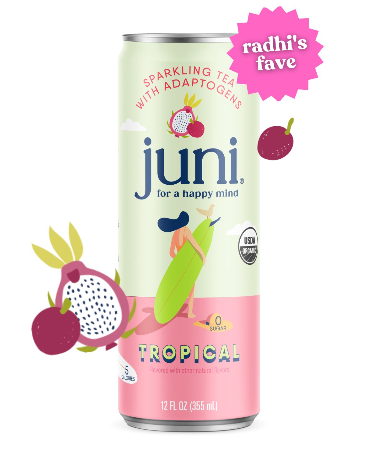 Juni Sparkling Adaptogenic Tea - Tropic Al - Eventide Botanical Wellness