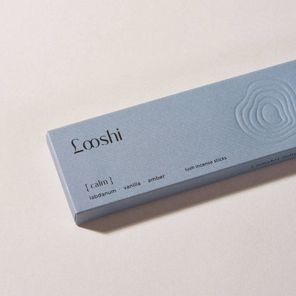 Looshi - CALM Natural Incense Sticks with Labdanum, Vanilla Bean, Amber - Eventide Botanical Wellness