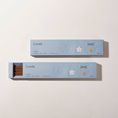 Looshi - CALM Natural Incense Sticks with Labdanum, Vanilla Bean, Amber - Eventide Botanical Wellness