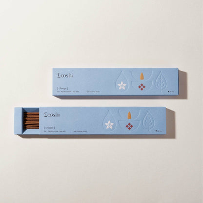 Looshi - CHANGE Natural Incense Sticks with Lily, Frankincense, Sea Salt - Eventide Botanical Wellness