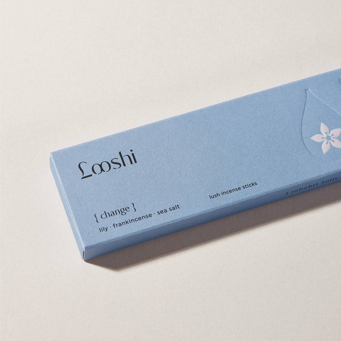 Looshi - CHANGE Natural Incense Sticks with Lily, Frankincense, Sea Salt - Eventide Botanical Wellness