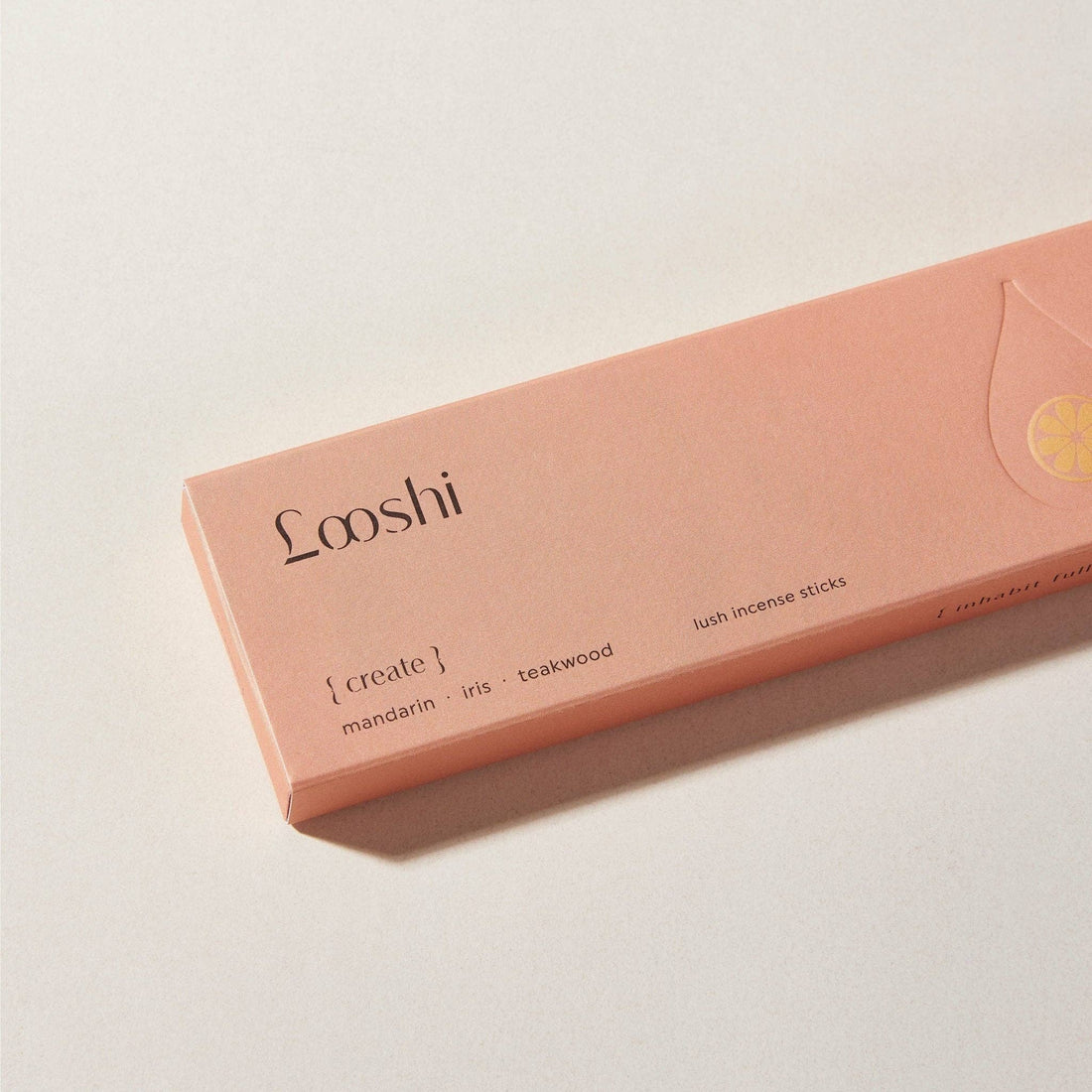 Looshi - CREATE Natural Incense Sticks with Mandarin, Iris, Teakwood - Eventide Botanical Wellness