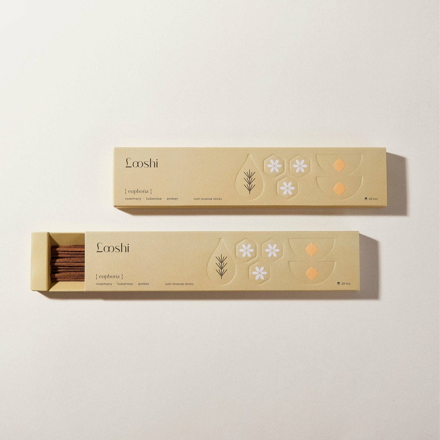 Looshi - EUPHORIA Natural Incense Sticks with Rosemary, Tuberose, Amber - Eventide Botanical Wellness