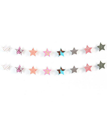 Matr Boomie Fair Trade - Stars Recycled Paper Garland - Eco Friendly Tree Free Decor - Eventide Botanical Wellness