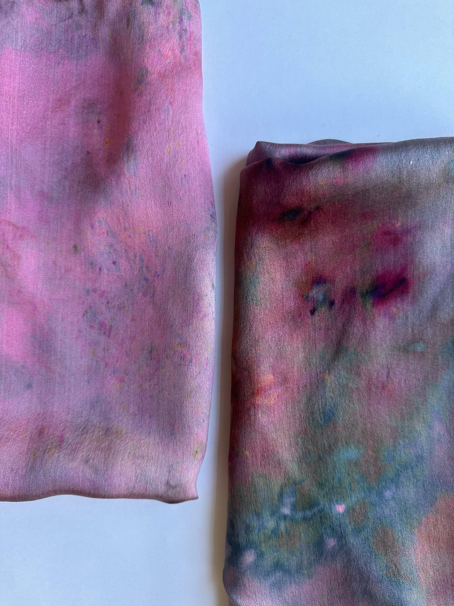 Mira Blackman - Silk Scarf Hand Dyed (10 Colors) Lg Tie Dye Scarves/ Bandana: Dawn / Small (21x21) - Eventide Botanical Wellness