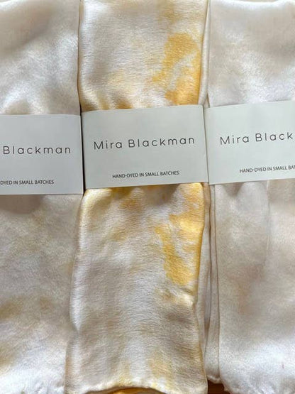 Mira Blackman - Silk Scarf Hand Dyed (10 Colors) Lg Tie Dye Scarves/ Bandana: Dawn / Small (21x21) - Eventide Botanical Wellness
