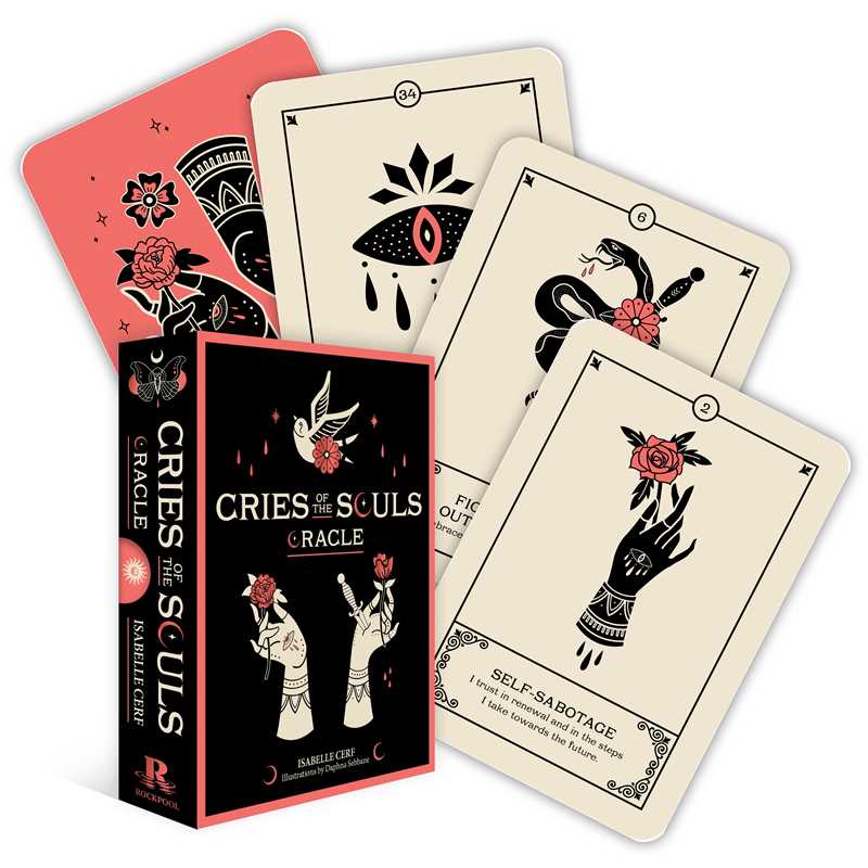 Simon &amp; Schuster - Cries of the Souls Oracle by Isabelle Cerf: Flashcards; 144 pages / English - Eventide Botanical Wellness