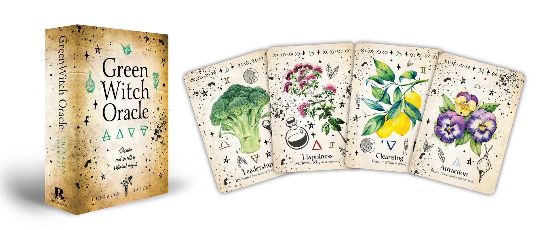 Simon &amp; Schuster - Green Witch Oracle Cards by Cheralyn Darcey: Flashcards; 144 pages / English - Eventide Botanical Wellness