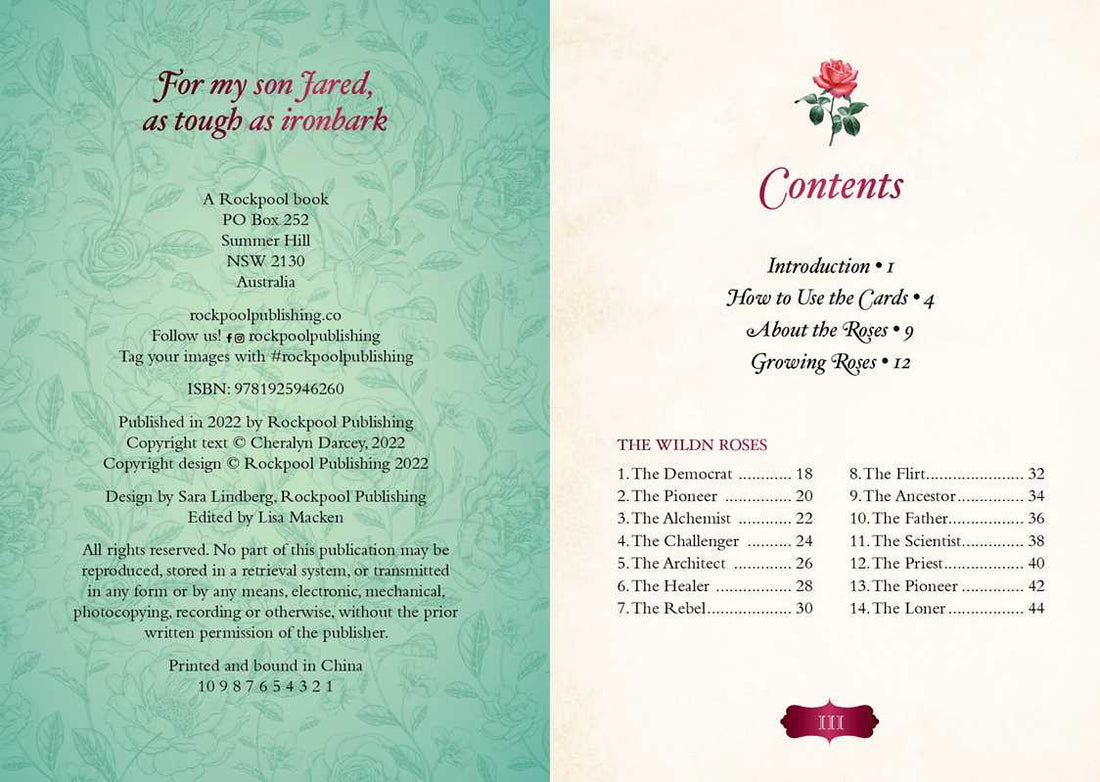 Simon &amp; Schuster - Oracle of The Roses by Cheralyn Darcey: Flashcards; 128 pages / English - Eventide Botanical Wellness