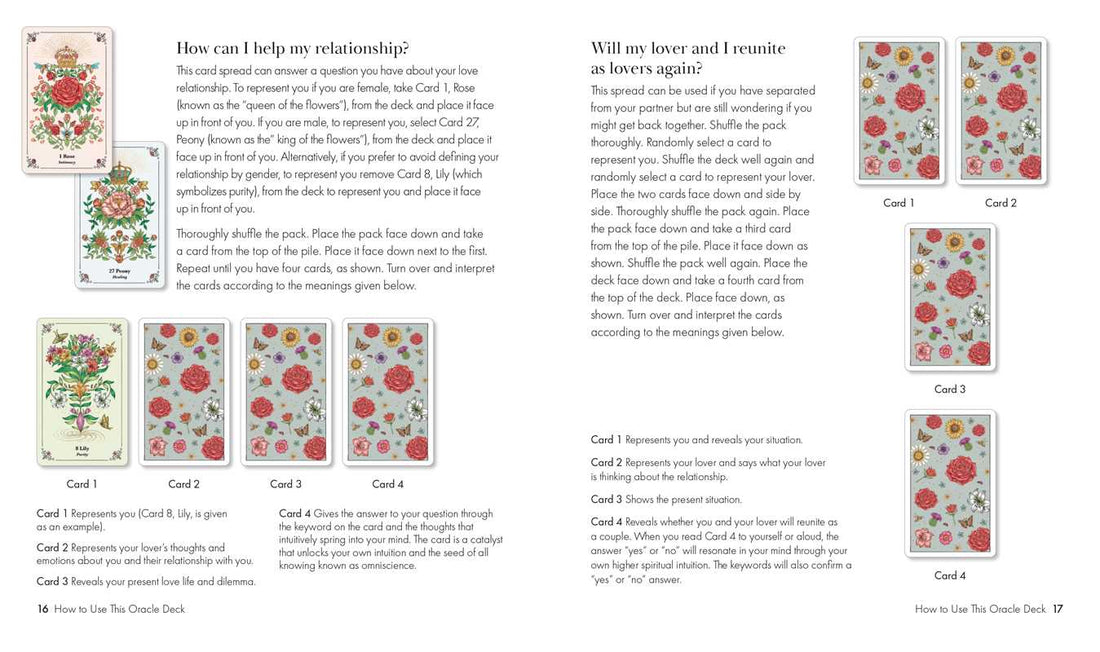 Simon &amp; Schuster - Spirits in Flowers Oracle Deck by Gillian Kemp: Mixed Media; 128 pages / English - Eventide Botanical Wellness