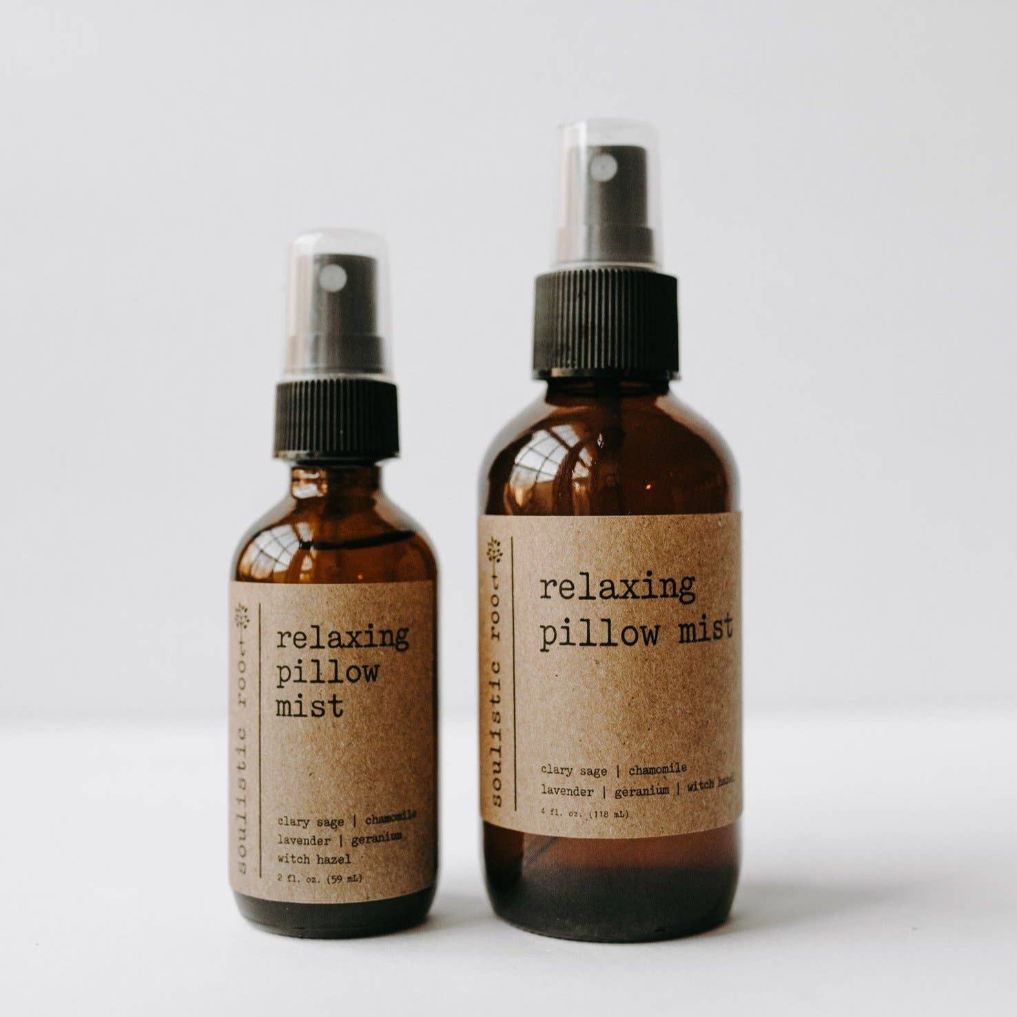 Soulistic Root - Essential Oils &amp; Self Care Gifts - Relaxing Pillow Spray | Sleep &amp; Linen Spray w/ Essential Oil: No Gemstones / 4 oz - Eventide Botanical Wellness