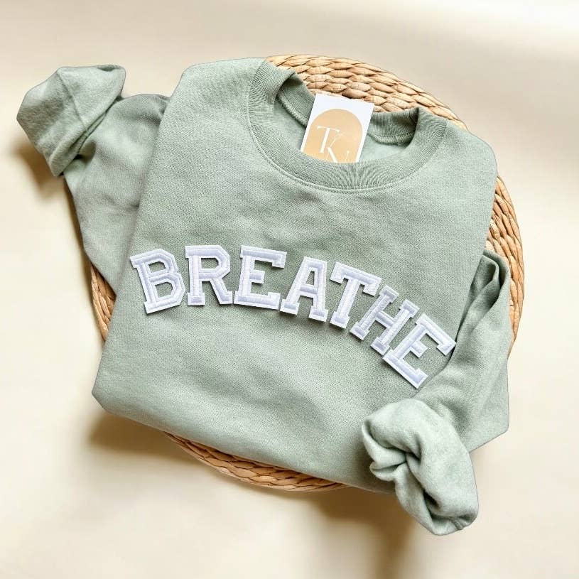 Threads And Needles, INC. - BREATHE Sweatshirt, Yoga Clothing: Beige / XL - Eventide Botanical Wellness