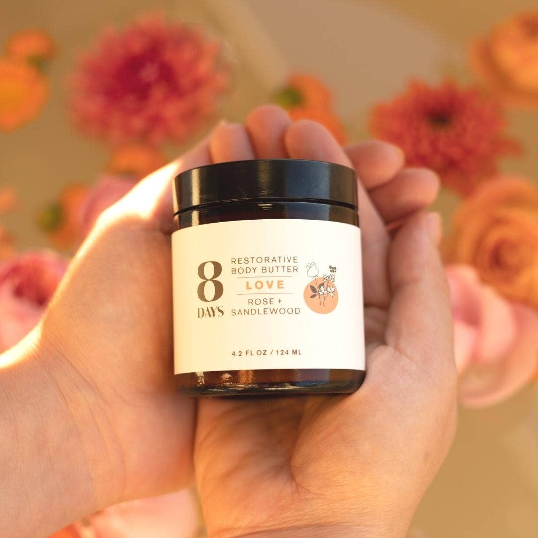 8 Days Botanicals - Love Body Butter: 4.2 oz Body Butter - Eventide Botanical Wellness